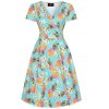 Lyra Mini Dress Pineapples 1