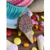 Sprinkles Ice Cream Cake Cone Erstwilder Brooch