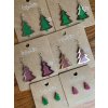 Erstwilder ESSE Pink Christmas Tree Drop Earrings - Silver
