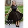 Dolly & Dotty šaty Darlene - Black & White Polka