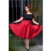 Darlene 50's Style Swing Dress in Black and Burgundy Red 8