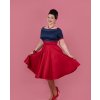 Darlene Navy Red Circle Dress 5