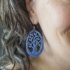 EEDB114 Tree Drop Earrings – Navy (1)