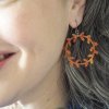 EEDB118 Wreath Drop Earrings – Orange (1)