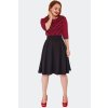 Bea Black Pleated Flare Skirt 1