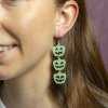 EEDG113 Halloween Pumpkins Drop Earrings Glow in the