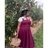 Patti Pinafore Dress Burgundy 15