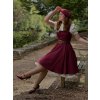 Patti Pinafore Dress Burgundy 17