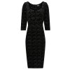 H&R London Samantha Velvet Wiggle Dress