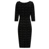 H&R London Samantha Velvet Wiggle Dress
