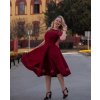 Tess Lace Sleeved Dress in BURGUNDY 9
