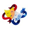 Comedy & Tragedy Brooch 1