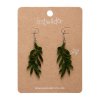 Olive Branch Drop Earrings Green 1