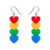 Rainbow Hearts Drop Earrings 1