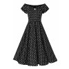 Lily Black and White Polka Plain 1