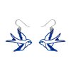 Swallow Drop Earrings Blue 2