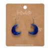 Cresent Moon Drop Earrings Blue 1
