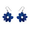Flower Drop Earrings – Blue 2