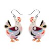 Clara the Chicken Drop Earrings 1