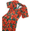 Julia Poppy Print Midi Dress in Teal 7