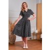 BELLA Black Polka Dot Dress 1
