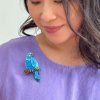 Glaucous Macaw Brooch 4