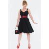 Black Heart Buckle Flare Dress 3
