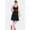 Black Heart Buckle Flare Dress 1