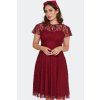 Regina Red Floral Lace Flare Dress 2