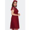 Regina Red Floral Lace Flare Dress 3