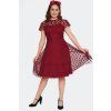 Regina Red Floral Lace Flare Dress 1