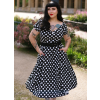 Lily Black White Polka Dot Dress 6