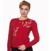 LAST DANCE CROPPED CARDIGAN Red 1