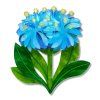BHEM101 Blue Pincushion Brooch 1