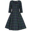Isolde Tartan Swing Dress 1