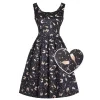Amanda Flared Black Champagne Glasses Celebration Dress