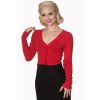 Banned Retro Let's Go Dancing Cropped Cardigan - Red
