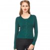 Banned Retro Dolly Cropped Cardigan Forest Green