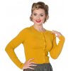 Banned Retro Dolly Cropped Cardigan Mustard