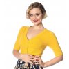 Banned Retro Sweet Dreamer Cropped Cardigan - Mustard