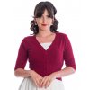Banned Retro krátký kardigan Sweet Dreamer - Dark Red