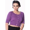 Banned Retro krátký kardigan Raven - Lavender