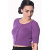 Banned Retro Raven Cropped Cardigan Lavender