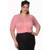 Banned Retro Raven Cropped Cardigan Pink