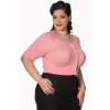 Banned Retro Raven Cropped Cardigan Pink