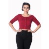 Banned Retro krátký kardigan Raven - Burgundy