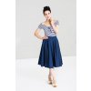 Hell Bunny Navy Paula Skirt