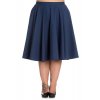 Hell Bunny kolová sukně Paula - Navy