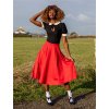 Collectif Matilde Red Swing Skirt