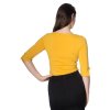 Banned Retro Oonagh Basic Top in Mustard